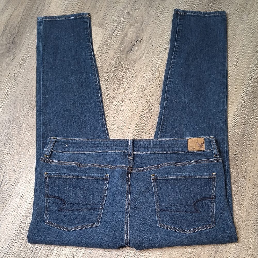 S1111 Mid Rise Stretch Jegging w/27" Inseam👖American Eagle Women's Size 16 Jean - Picture 3 of 6